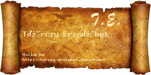 Tárczy Erzsébet névjegykártya