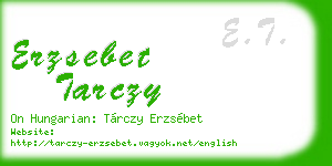 erzsebet tarczy business card